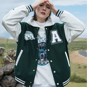 Sportos baseballdzseki laza szabásban, egysoros gombolás, 100% poliészter, tavasz 2024