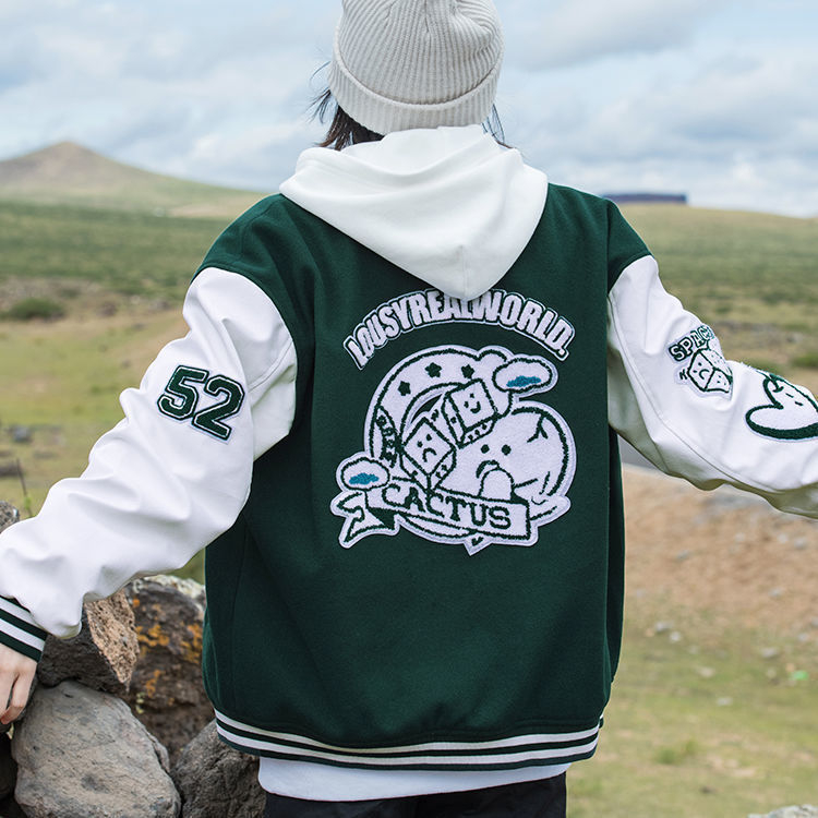 Sportos baseballdzseki laza szabásban, egysoros gombolás, 100% poliészter, tavasz 2024