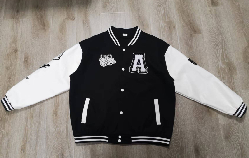 Sportos baseballdzseki laza szabásban, egysoros gombolás, 100% poliészter, tavasz 2024