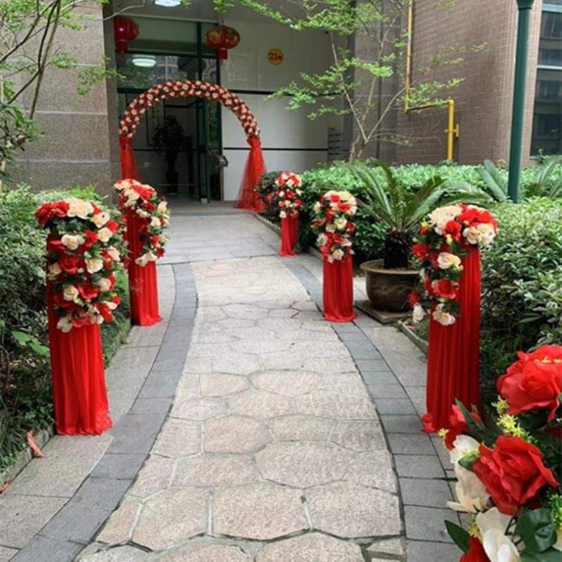 Vas esküvői boltív virágtartóval – teljes esküvői dekorációs készlet