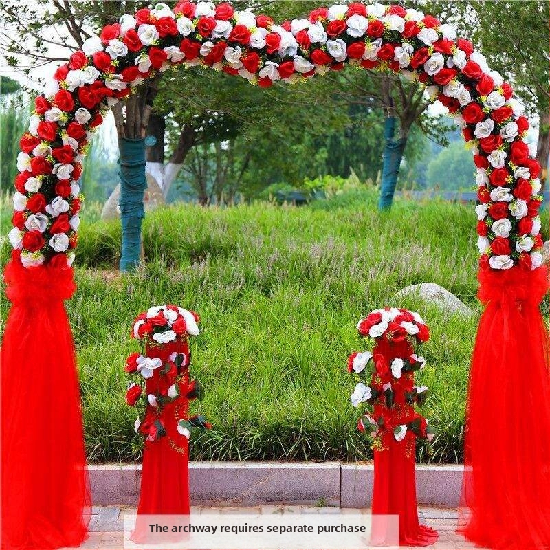 Vas esküvői boltív virágtartóval – teljes esküvői dekorációs készlet