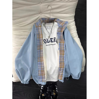 Μπουφάν με αδιάβροχο πέτο, φαρδιά γραμμή, μακριά μανίκια, κατάλληλο για φθινόπωρο