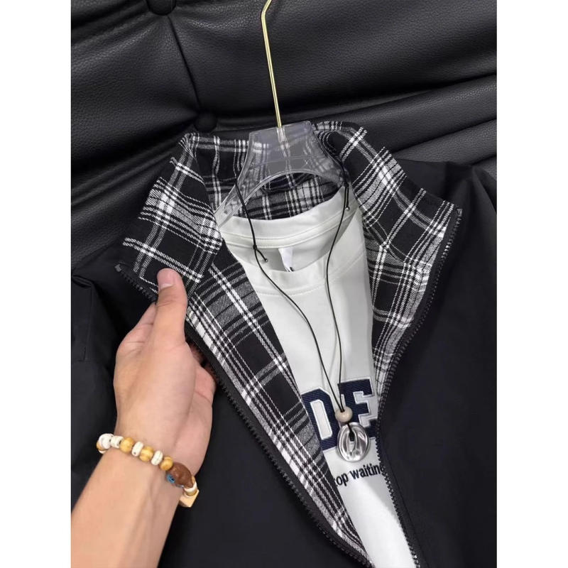 Μπουφάν με αδιάβροχο πέτο, φαρδιά γραμμή, μακριά μανίκια, κατάλληλο για φθινόπωρο