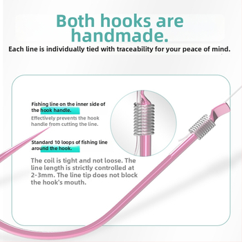 Thousand Carp Lai kukice s vukodlakim zubom — set s predvezu tankom linijom, dvostruki kukici (6–11#) za ribolov uz rijeke, jezera i rezervoare