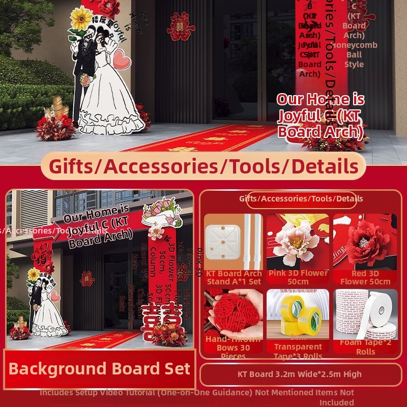 Luk za vjenčanje s KT pločom – znak dobrodošlice za vanjski ulaz, svadbena dekoracija, kutija poklona, osobni dar