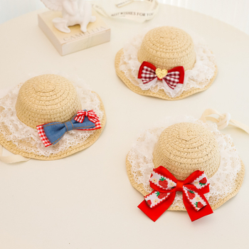 Καπέλο από άχυρο για κατοικίδια (γάτες και σκύλους) – ύφανση μπαμπού, casual στυλ, γενική χρήση, όλων των εποχών