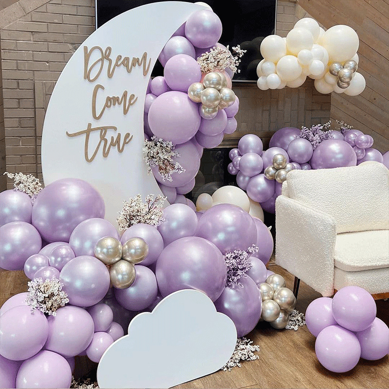 Set balona — Marka Welcome, dekorativni baloni od lateksa s aluminijskom folijom, okruglog oblika, prilagodljivo