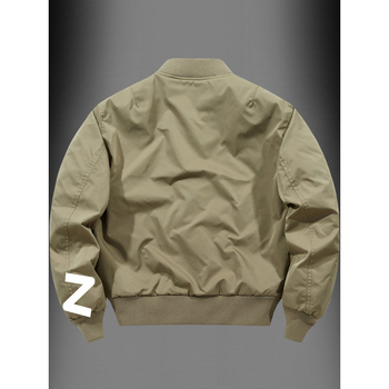 Muška casual bomber jakna za proljeće i jesen, plus size, širokog kroja, zatvarač sprijed, stojeći ovratnik