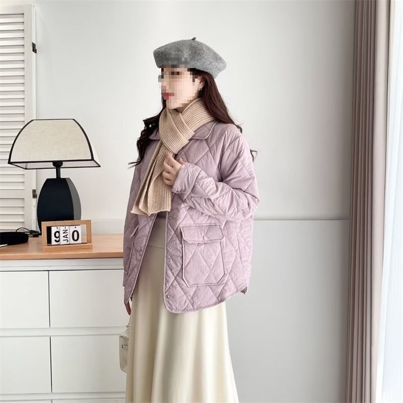 Plus-size ženska lagana jakna od puf-pamuka s polo ovratnikom, ultra kratka duljina (≤40 cm), bez rukava, punilo od svile-pamuka