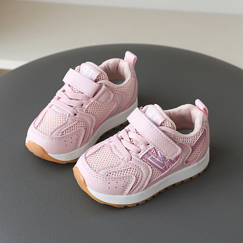 Dječje tenisice za trčanje s prozračnom mrežom, mekani potplat, Velcro zatvarač, unisex, proljeće-jesen