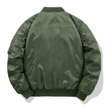 Muška bomber zimska jakna s perjem – stil bomber, punilo od bijelog patka perja, vanjski materijal najlon, stojeći ovratnik, zatvarač, debeli sloj topline, zaštita od hladnoće -20°C do -5°C