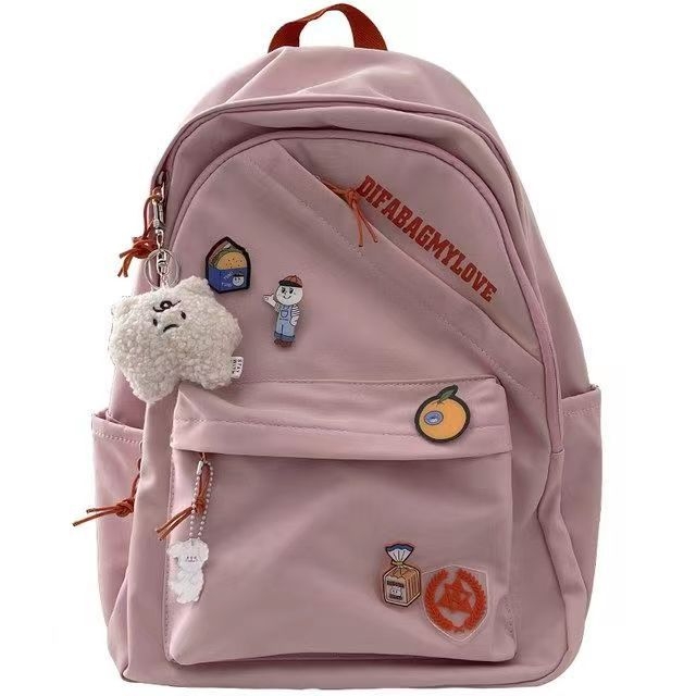 Unisex školski ruksak Harajuku Ulzzang, Oxford platno, 20–35L, zatvarač, vodootporan, džep za prijenosno, uzorak slova, model 6006