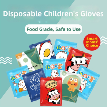 Mănuși de unică folosință din polietilenă, transparente, grosime normală, personalizabile cu logo