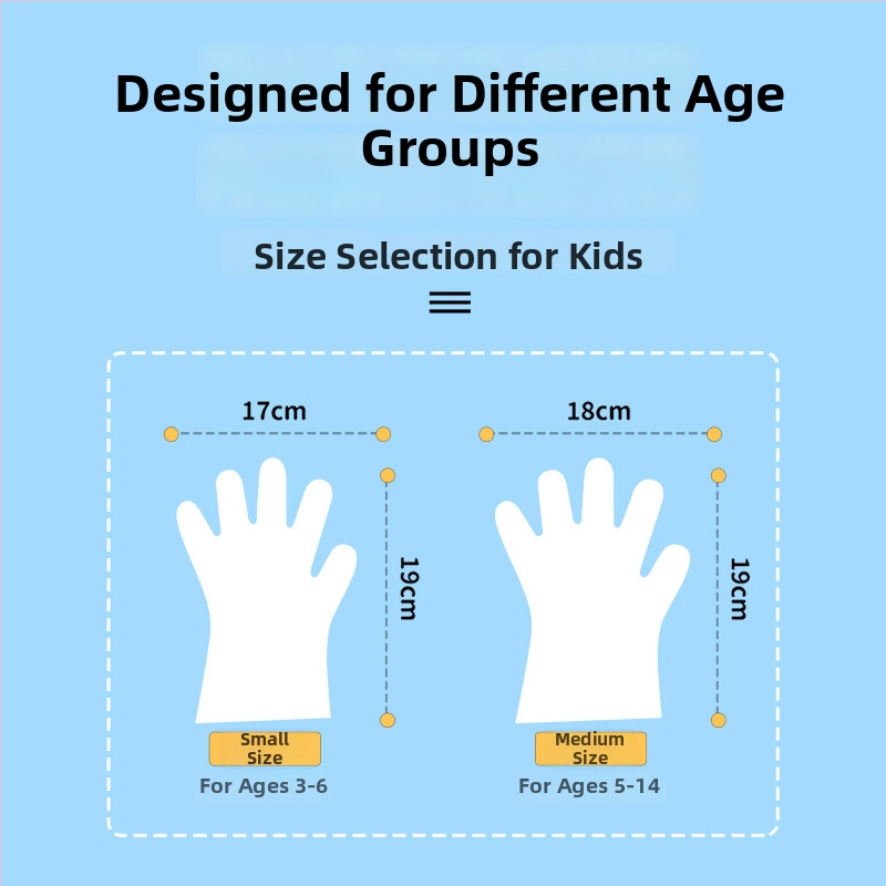 Mănuși de unică folosință din polietilenă, transparente, grosime normală, personalizabile cu logo