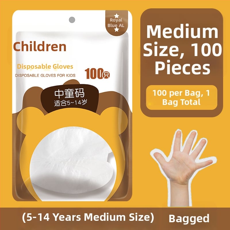 Mănuși de unică folosință din polietilenă, transparente, grosime normală, personalizabile cu logo