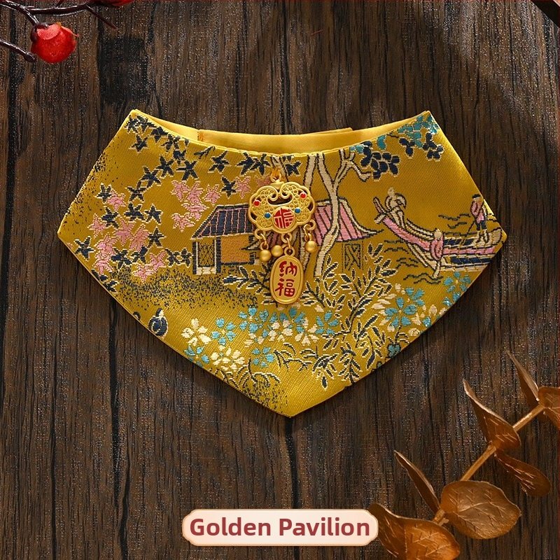 Τρίγωνικό φουλάρι, κινεζικό στυλ, υφαντό σατέν, κέντημα (Υλικό: Ύφασμα; Τρόπος ύφανσης: Σατέν ύφανση; Διαδικασία: Κέντημα; Στυλ: Κινέζικο)