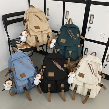 Unisex školska torba za učenike gimnazije i srednje škole, velik kapacitet, minimalistički i trendovski dizajn, 2025 model