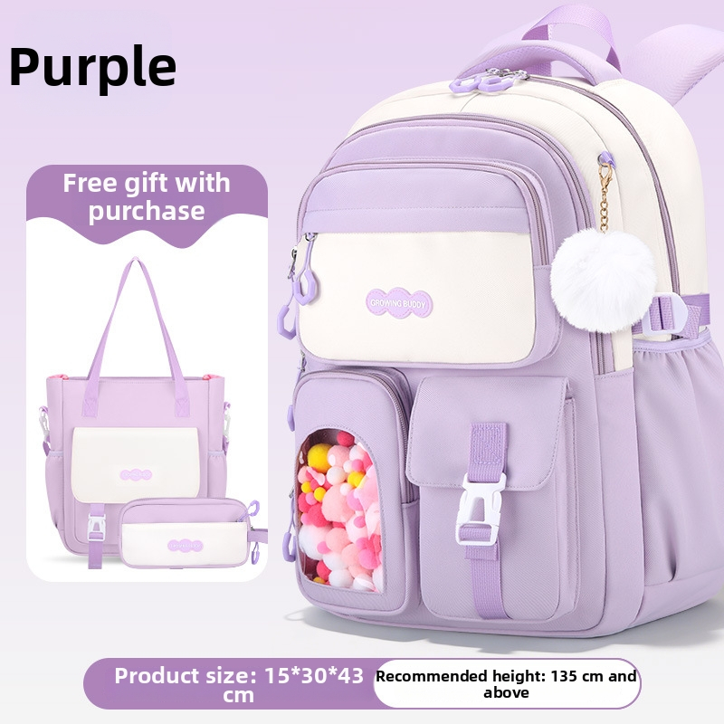 Set od tri ruksaka za djevojke srednje škole: više odjeljaka, velika kapaciteta, vodootporan, otporan na ogrebotine, moderan dizajn