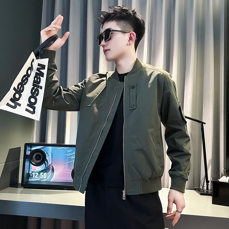Jakna u korejskom stilu od poliestera sa zatvaračem na zip, širokog kroja, za proljeće i jesen