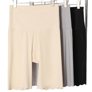 Γυναικείοι σορτς ασφαλείας με ψηλή μέση, πλεκτό ύφασμα Ice Silk, 77% νάιλον, επένδυση από βισκόζη 100%, μονόχρωμο