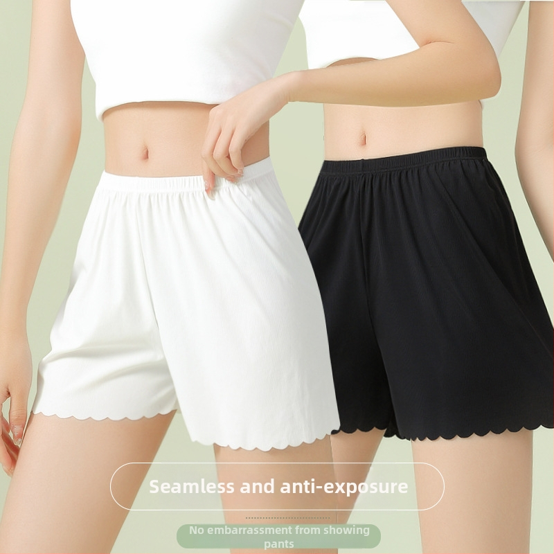 Γυναικείες Ασφαλείς Παντελόνες Καλοκαιριού – Νάιλον Πλεκτό, Μεσαία Μέση, Μονόχρωμο Σχέδιο, Λειτουργία Αντι-Έκθεσης