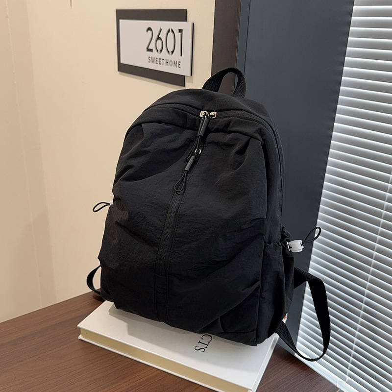 Ženski studentski ruksak s kampus stilom, poliester materijal, zatvaranje na zip, džep za dokumente i laminirani džep na zip, unutarnji međusloj, za školsku upotrebu