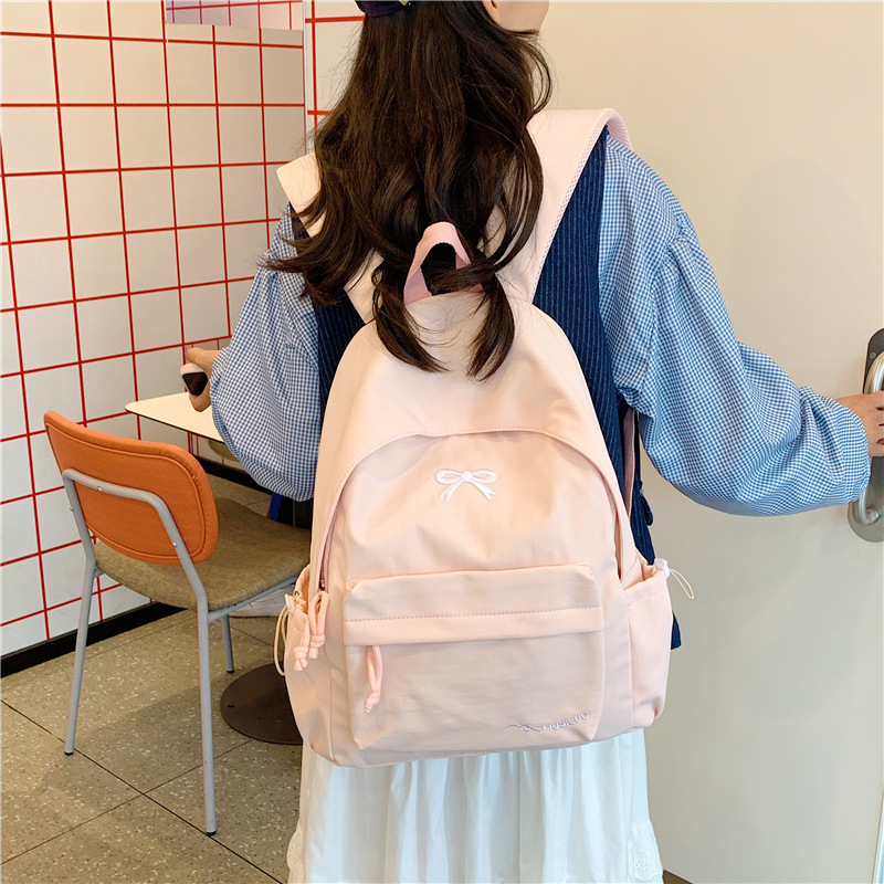 Unisex školska torba u japanskom stilu s nježnim djevojačkim dizajnom, korejskog stila, velike kapacitete, za gimnaziju i srednju školu, pogodna za školu i putovanja