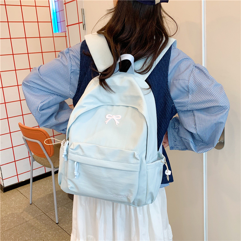 Unisex školska torba u japanskom stilu s nježnim djevojačkim dizajnom, korejskog stila, velike kapacitete, za gimnaziju i srednju školu, pogodna za školu i putovanja
