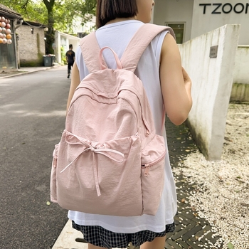 Ženski nylon ruksak s džepom za laptop, zatvarač, prozračan i vodootporan, školska i putna torba, Calog serija