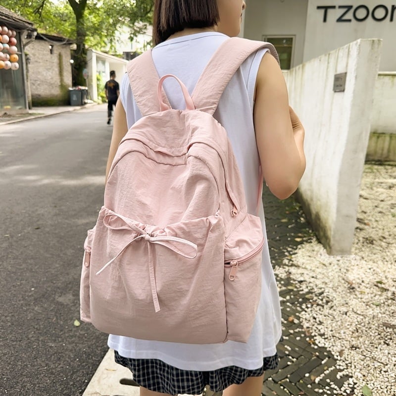 Ženski nylon ruksak s džepom za laptop, zatvarač, prozračan i vodootporan, školska i putna torba, Calog serija
