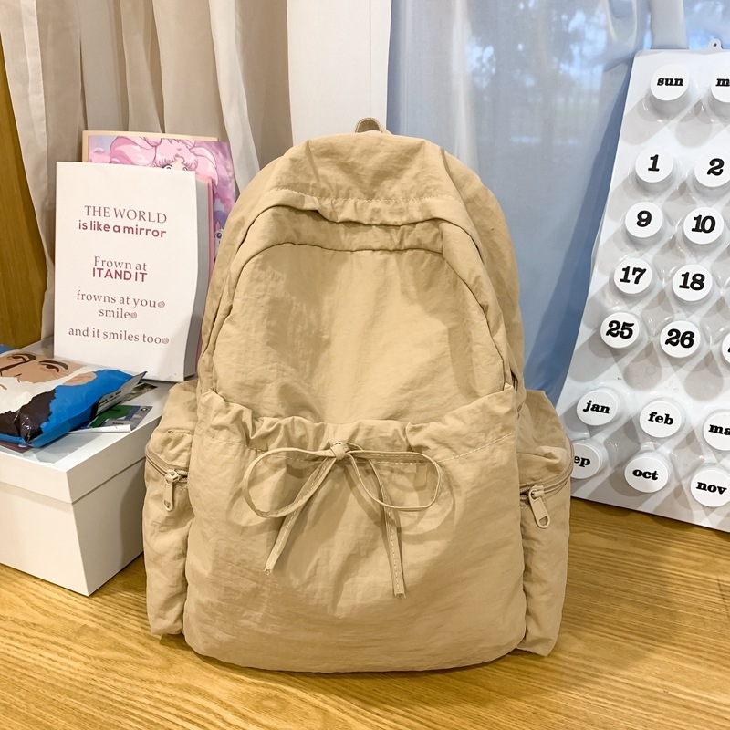 Ženski nylon ruksak s džepom za laptop, zatvarač, prozračan i vodootporan, školska i putna torba, Calog serija