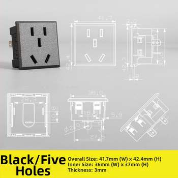 Σύστημα ακολουθίας ισχύος: επιτραπέζιο μοντέλο με πέντε οπές και τρεις οπές, ενσωματωμένη πρίζα AC