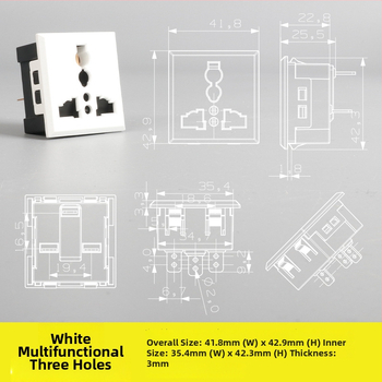 Σύστημα ακολουθίας ισχύος: επιτραπέζιο μοντέλο με πέντε οπές και τρεις οπές, ενσωματωμένη πρίζα AC