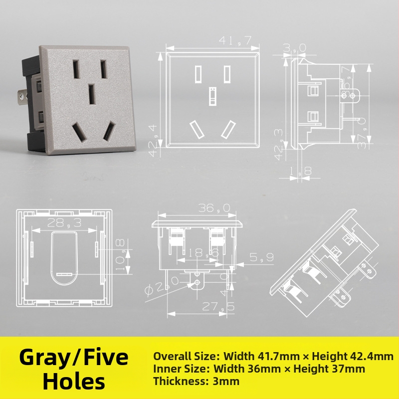 Σύστημα ακολουθίας ισχύος: επιτραπέζιο μοντέλο με πέντε οπές και τρεις οπές, ενσωματωμένη πρίζα AC