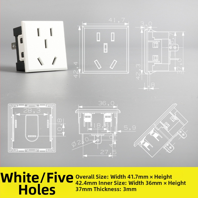 Σύστημα ακολουθίας ισχύος: επιτραπέζιο μοντέλο με πέντε οπές και τρεις οπές, ενσωματωμένη πρίζα AC