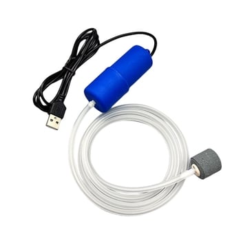 USB napajana pumpa zraka za akvarij, neprekidna regulacija protoka zraka, prijenosna za vanjsku upotrebu, 118 g