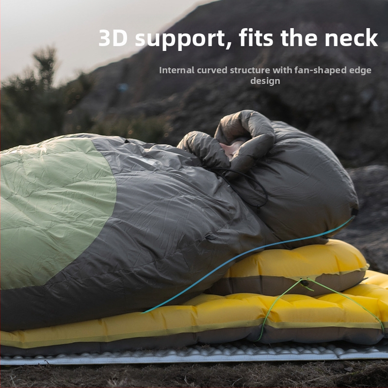 RockBros nafukovacia krčná vankúš do prírody – prenosná cestovná vankúš, ľahká kempingová vankúš, 20d nylon + TPU povrch, prispôsobenie k dispozícii