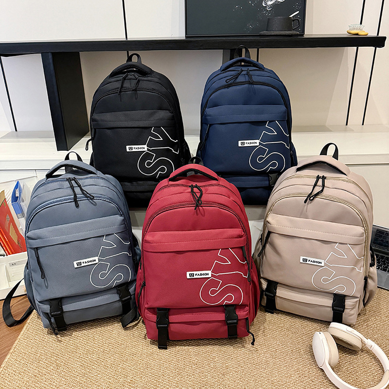 Školski ruksak za srednju školu, unisex, Oxford materijal, otporan na habanje, ulični stil, zakrivljene naramenice