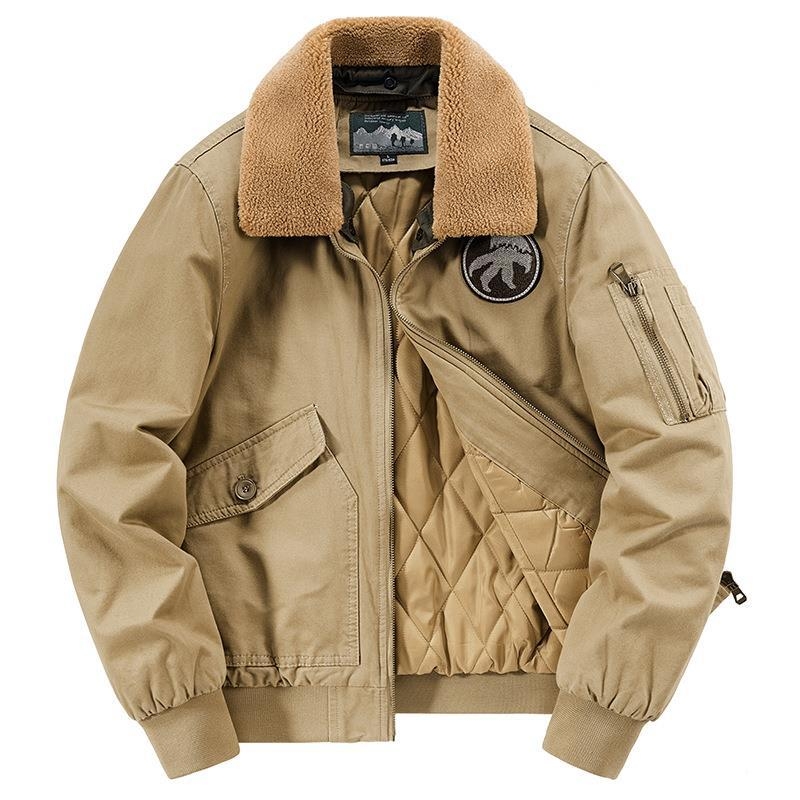 Muški pamučni kaput s flisom, debeli, s odvojivim ovratnikom i zatvaračem