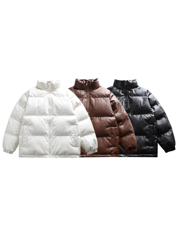 Muški debeli zimski kaput s stojećim ovratnikom, zatvarač, bočne džepove, vanjski dio od poliestera i podstava, ležeran japanski workwear stil