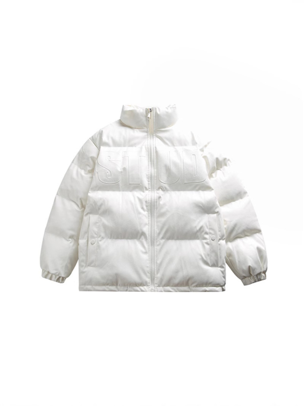 Muški debeli zimski kaput s stojećim ovratnikom, zatvarač, bočne džepove, vanjski dio od poliestera i podstava, ležeran japanski workwear stil