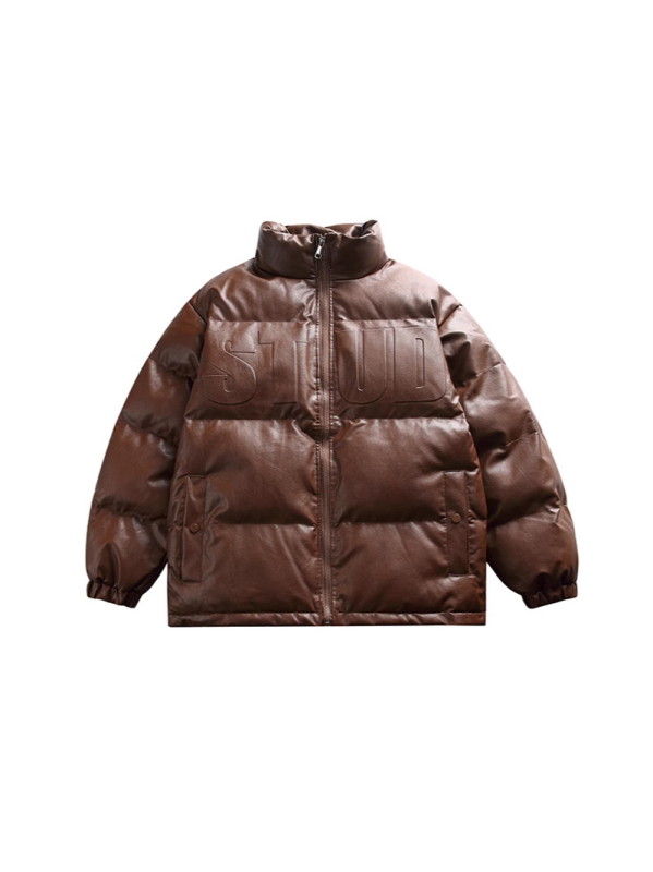 Muški debeli zimski kaput s stojećim ovratnikom, zatvarač, bočne džepove, vanjski dio od poliestera i podstava, ležeran japanski workwear stil