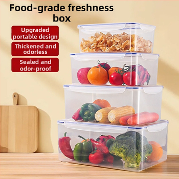 Пластмасова запечатана кутия за хладилник за съхранение на зеленчуци; хранителен клас, термоустойчива и устойчива на замръзване