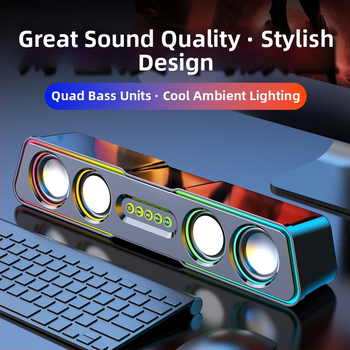 Számítógép hangszórók Q3, 2.1 csatornás, 5W, USB/3,5 mm/Bluetooth 4.0, 40 Hz–20 kHz, SNR ≥75 dB