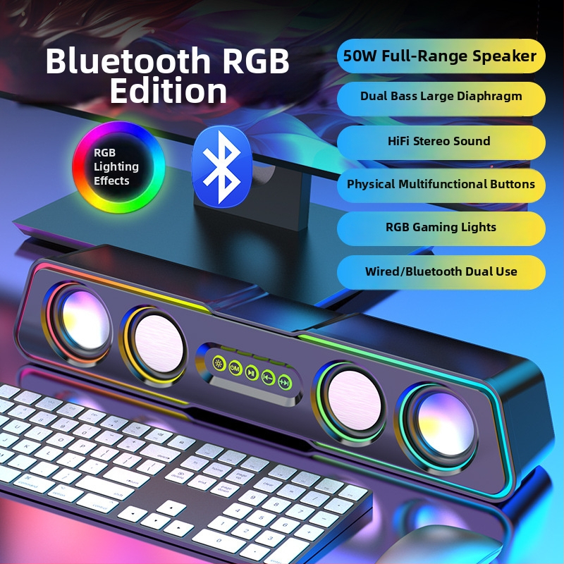 Számítógép hangszórók Q3, 2.1 csatornás, 5W, USB/3,5 mm/Bluetooth 4.0, 40 Hz–20 kHz, SNR ≥75 dB