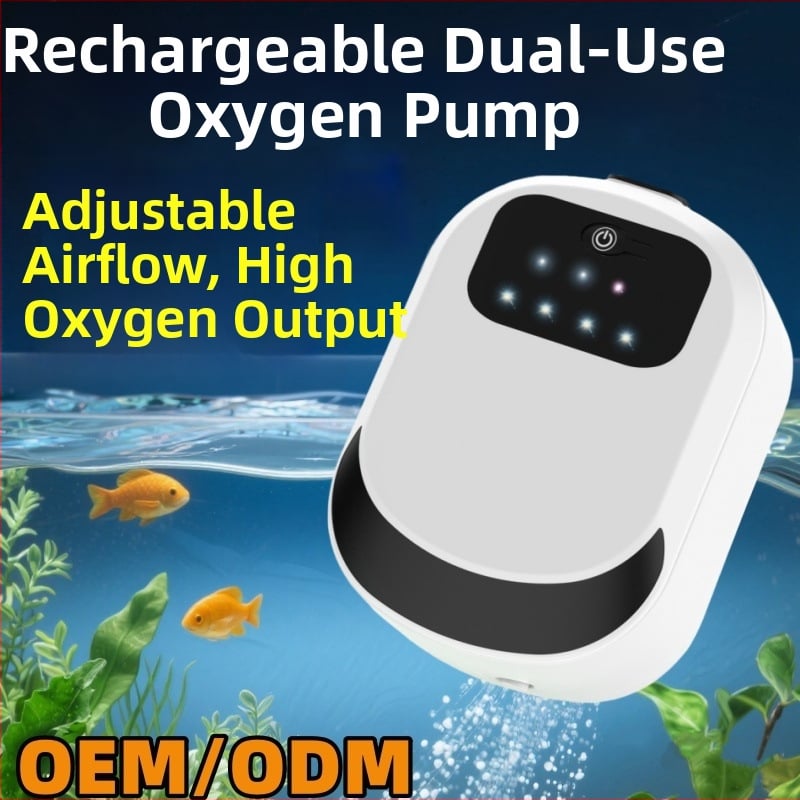 Φορτιζόμενη αντλία οξυγόνου και αεριστής για ψάρεμα και ενυδρείο – Τροφοδοσία USB, Διπλής χρήσης, βάρος 205 g, μοντέλα A-101/A-102/A-103