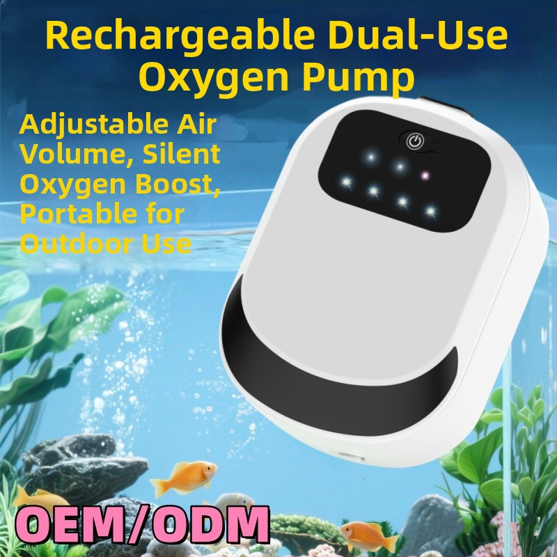 Φορτιζόμενη αντλία οξυγόνου και αεριστής για ψάρεμα και ενυδρείο – Τροφοδοσία USB, Διπλής χρήσης, βάρος 205 g, μοντέλα A-101/A-102/A-103