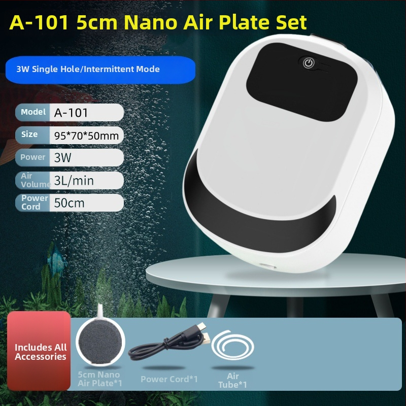 Φορτιζόμενη αντλία οξυγόνου και αεριστής για ψάρεμα και ενυδρείο – Τροφοδοσία USB, Διπλής χρήσης, βάρος 205 g, μοντέλα A-101/A-102/A-103