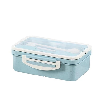 Plastična kutija za ručak od pšeničnog slama, kvadratna, jednostruka, 800-1000 ml, za odrasle, ispis logotipa i prilagodba