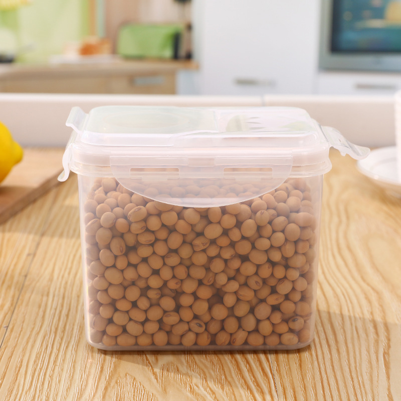 Ran Ye zárt műanyag élelmiszertároló edény, négyszögletes alakú, 3,1–4 L kapacitás, PP anyag, frissesség megőrző doboz